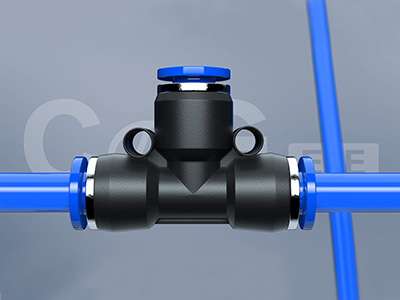 CG PU Tube with fitting connector 3D