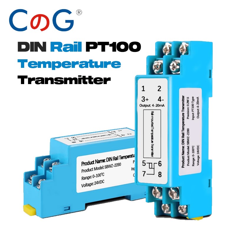 DIN Rail PT100 Temperature Transmitter